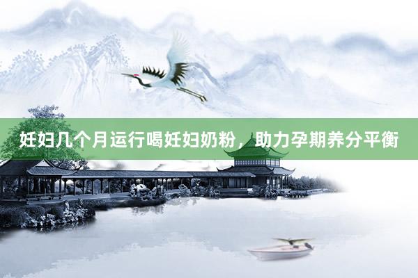 妊妇几个月运行喝妊妇奶粉，助力孕期养分平衡